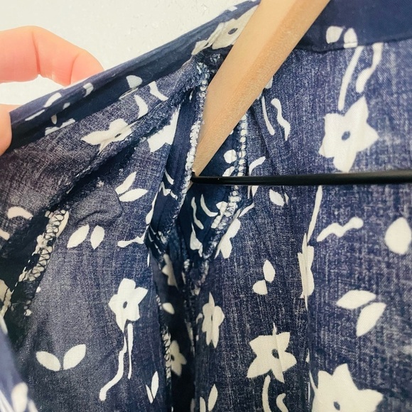 Vintage Blue Floral Shorts Romper - Picture 12 of 14